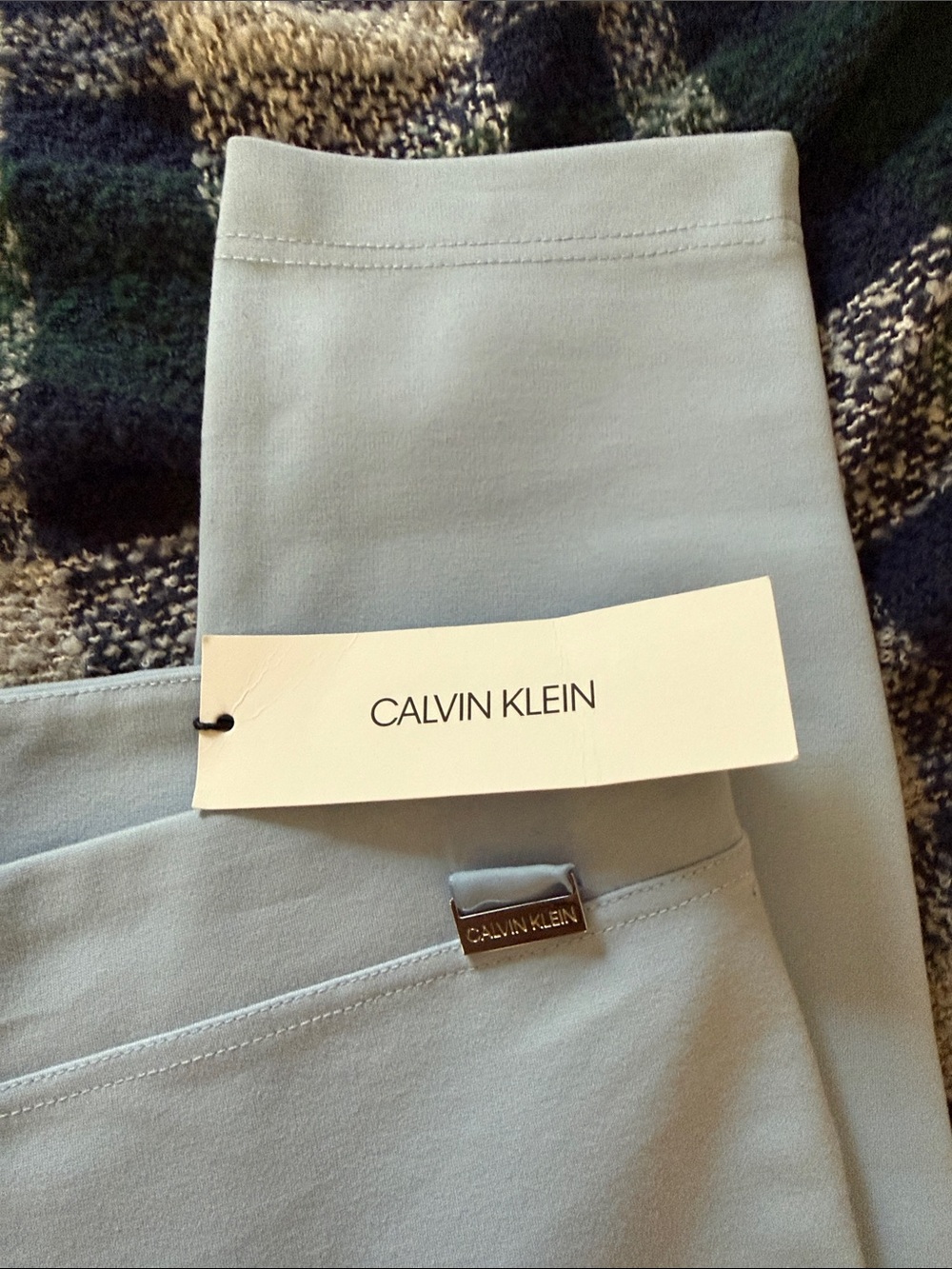 Calvin Klein Pale Blue Ponte Leggings - Picture 3 of 10